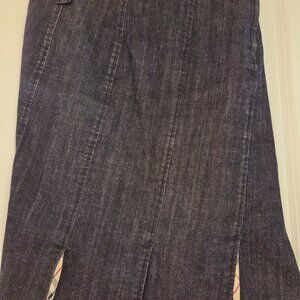 Burberry Black Denim Skirt